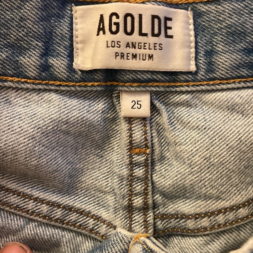 AGOLDE Parker Vintage Cut Off Jeans Swapmeet Sz 25 100% Cotton - Picture 3 of 6
